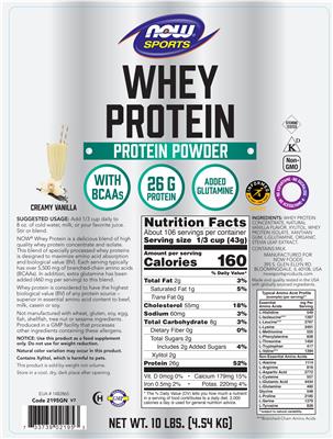 Whey Protein Creamy Vanilla label