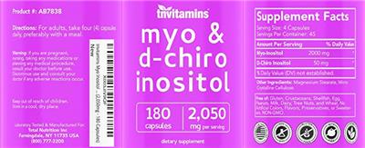 Myo & D-Chiro Inositol 2,050 mg label