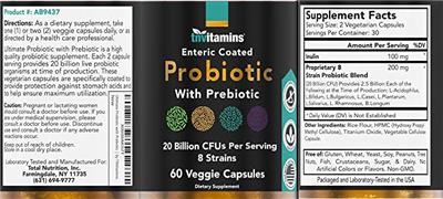 Probiotic with Prebiotic label