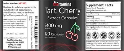 Tart Cherry 2400 mg label