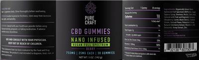 CBD Gummies Berry 750 mg label