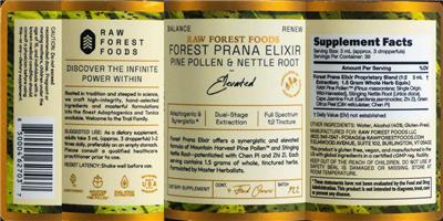 Forest Prana Elixir Tincture label