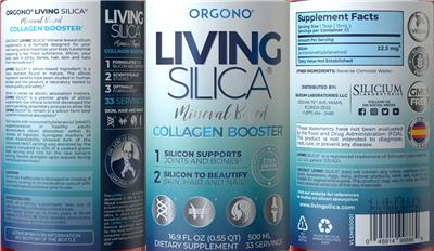 Living Silica Mineral Based Collagen Booster label