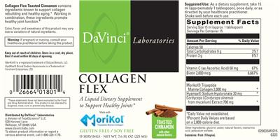 Collagen Flex Toasted Cinnamon label