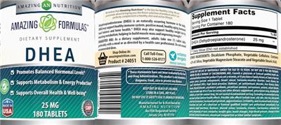 DHEA 25 mg label