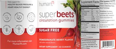 Super Beets Pomegranate Berry Flavor label