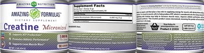 Micronized Creatine label
