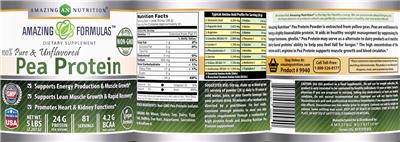 Pea Protein Unflavored label