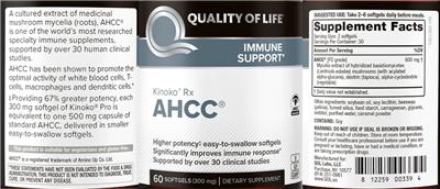 Kinoko Rx AHCC label