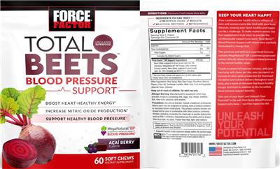 Total Beets Blood Pressure Support Acai Berry Flavor label