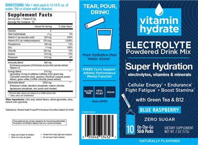 Electrolyte Blue Raspberry label