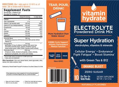 Electrolyte Orange Blast label