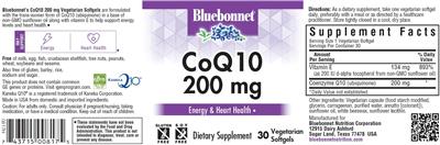 CoQ10 200 mg label