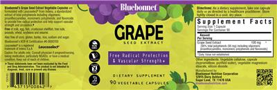 Grape Seed Extract label