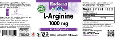 L-Arginine 1000 mg label