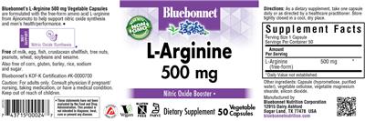 L-Arginine 500 mg label