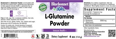 L-Glutamine Powder label