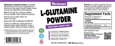 L-Glutamine Powder label