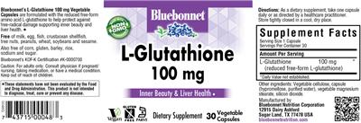 L-Glutathione 100 mg label