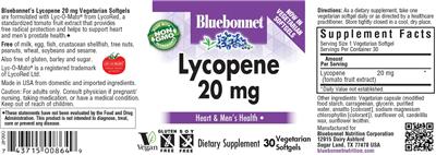 Lycopene 20 mg label