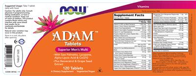 ADAM Tablets label