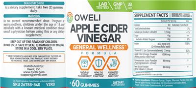Apple Cider Vinegar label