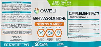 Ashwagandha label