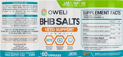BHB Salts label