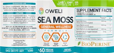 Sea Moss label