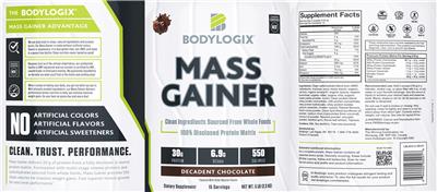 Mass Gainer Decadent Chocolate label