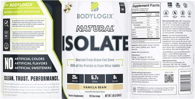 Natural Isolate Vanilla Bean label