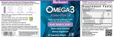Omega-3 Kosher Fish Oil label