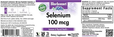 Selenium 100 mcg label