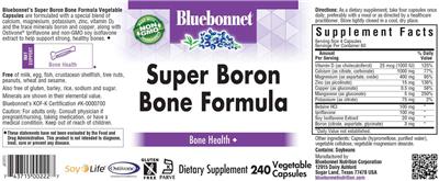 Super Boron Bone Formula label