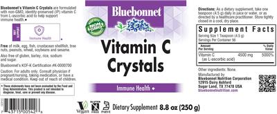 Vitamin C Crystals label
