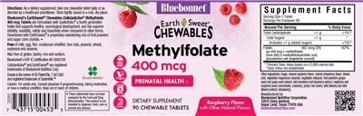 Methylfolate 400 mcg Natural Raspberry Flavor label