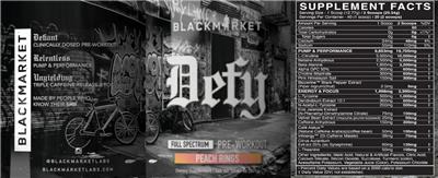 Defy Peach Rings label