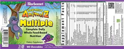 Multiple Grape Flavor label