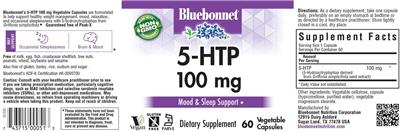 5-HTP 100 mg label