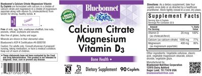 Calcium Citrate Magnesium Vitamin D3 label
