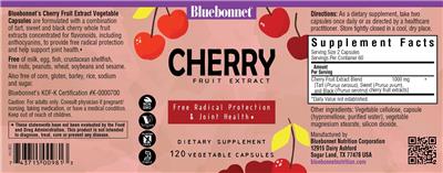 Cherry Fruit Extract label