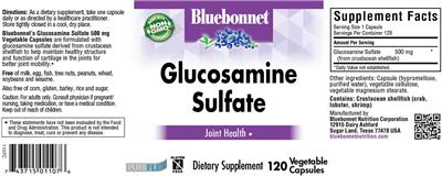 Glucosamine Sulfate label