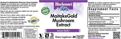 MaitakeGold Mushroom Extract label