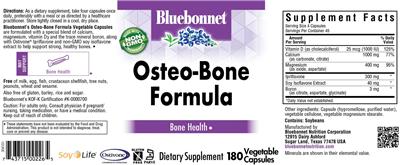 Osteo-Bone Formula label