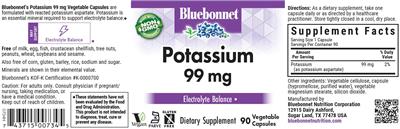 Potassium 99 mg label