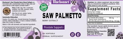 Saw Palmetto Berry Extract label