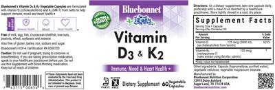Vitamin D3 & K2 label