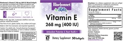 Vitamin E 268 mg (400 IU) label