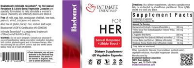 For Her Sexual Response & Libido Boost Capsules label