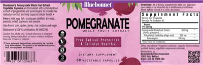 Pomegranate Whole Fruit Extract label
